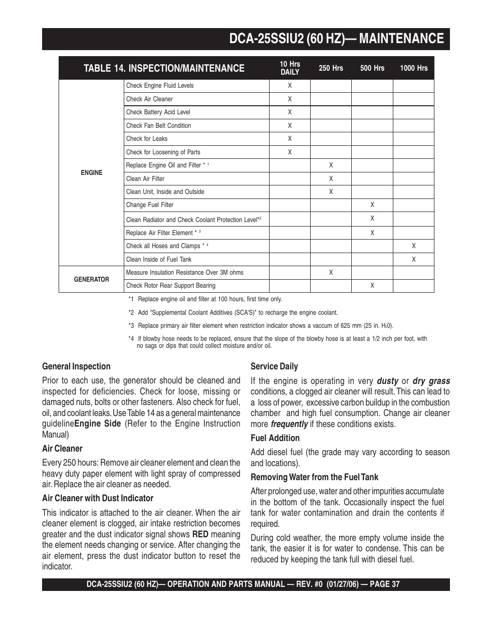 Multiquip MQ Power Whisperwatt 60 Hz Generator DCA-25SSIU2 User Manual | Page 37 / 82