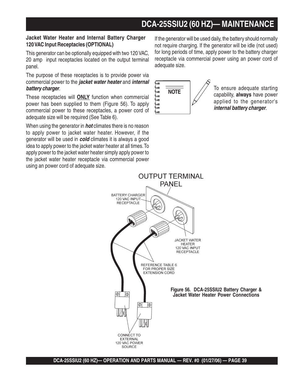Multiquip MQ Power Whisperwatt 60 Hz Generator DCA-25SSIU2 User Manual | Page 39 / 82