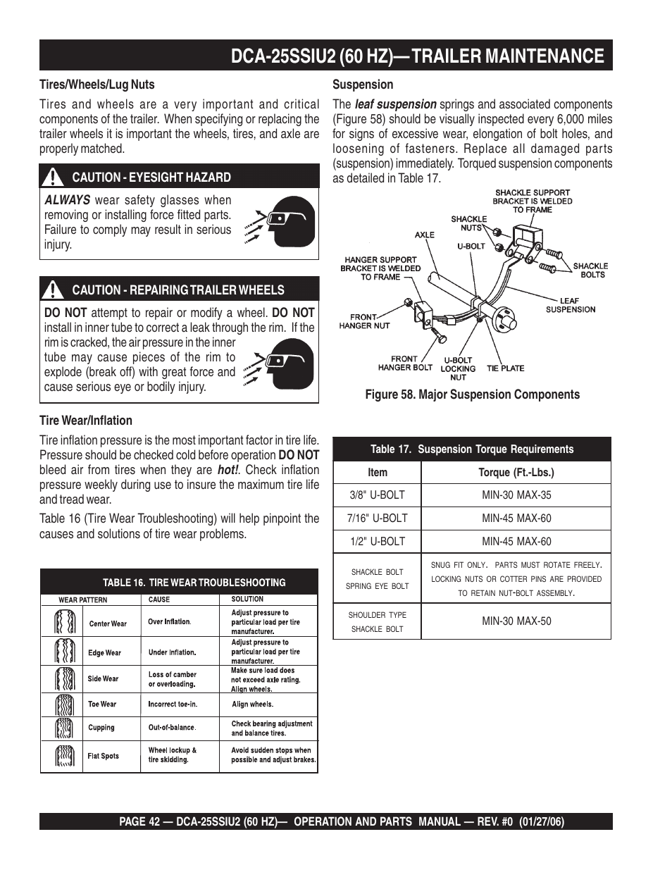 Multiquip MQ Power Whisperwatt 60 Hz Generator DCA-25SSIU2 User Manual | Page 42 / 82