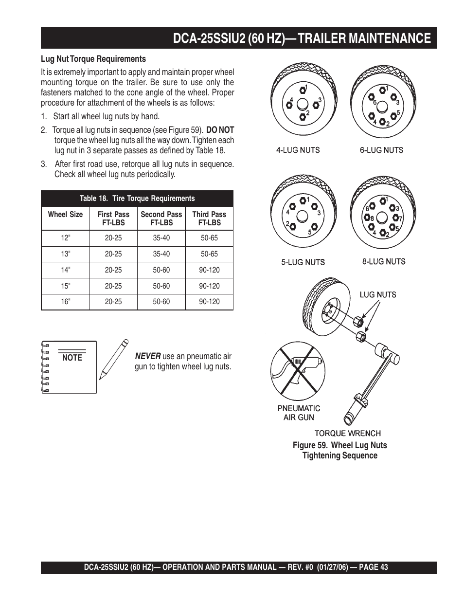 Multiquip MQ Power Whisperwatt 60 Hz Generator DCA-25SSIU2 User Manual | Page 43 / 82