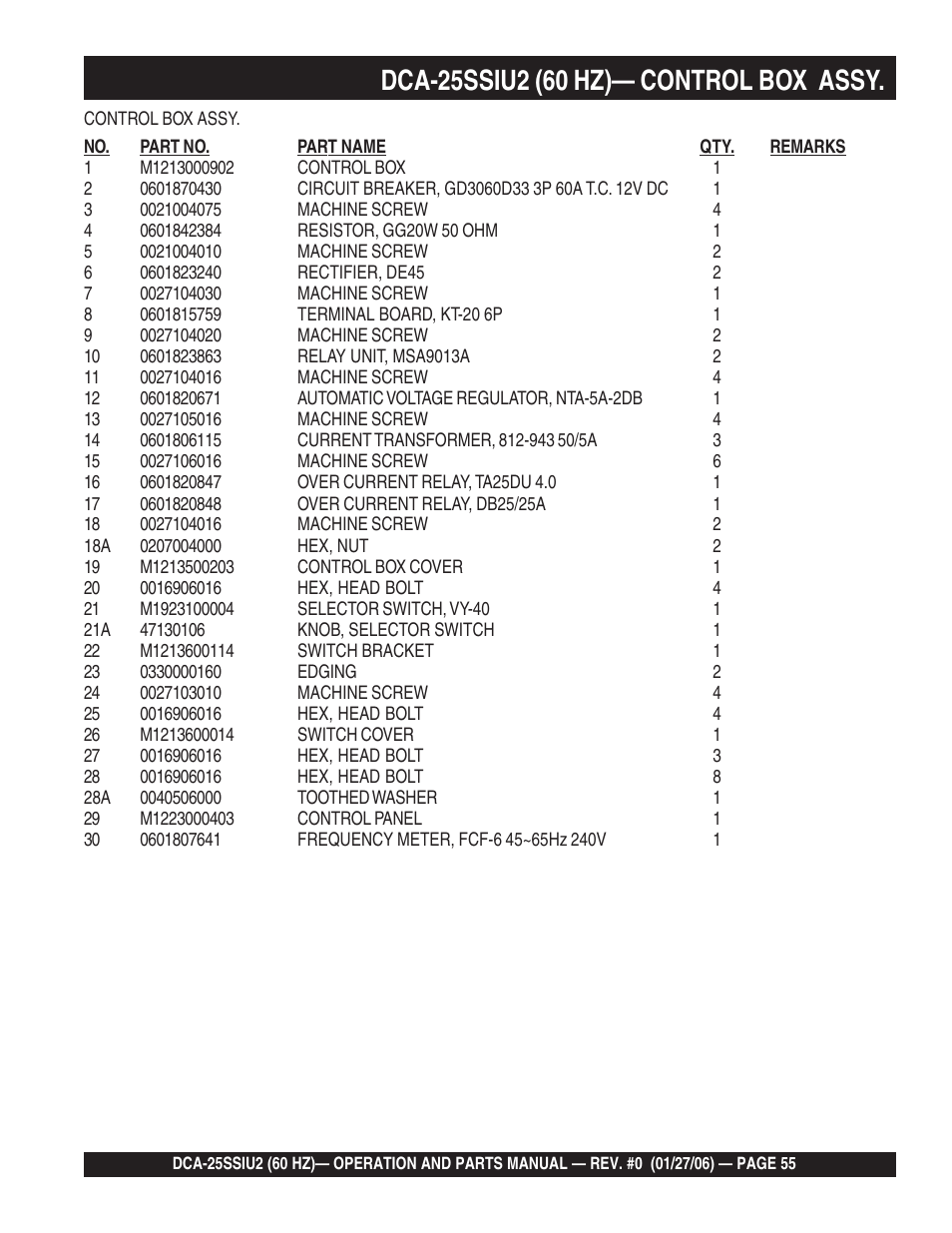 Multiquip MQ Power Whisperwatt 60 Hz Generator DCA-25SSIU2 User Manual | Page 55 / 82