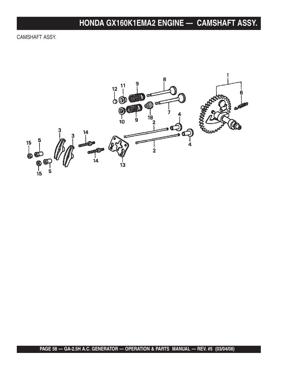 Multiquip Portable AC Generator GA-2.5H User Manual | Page 58 / 80