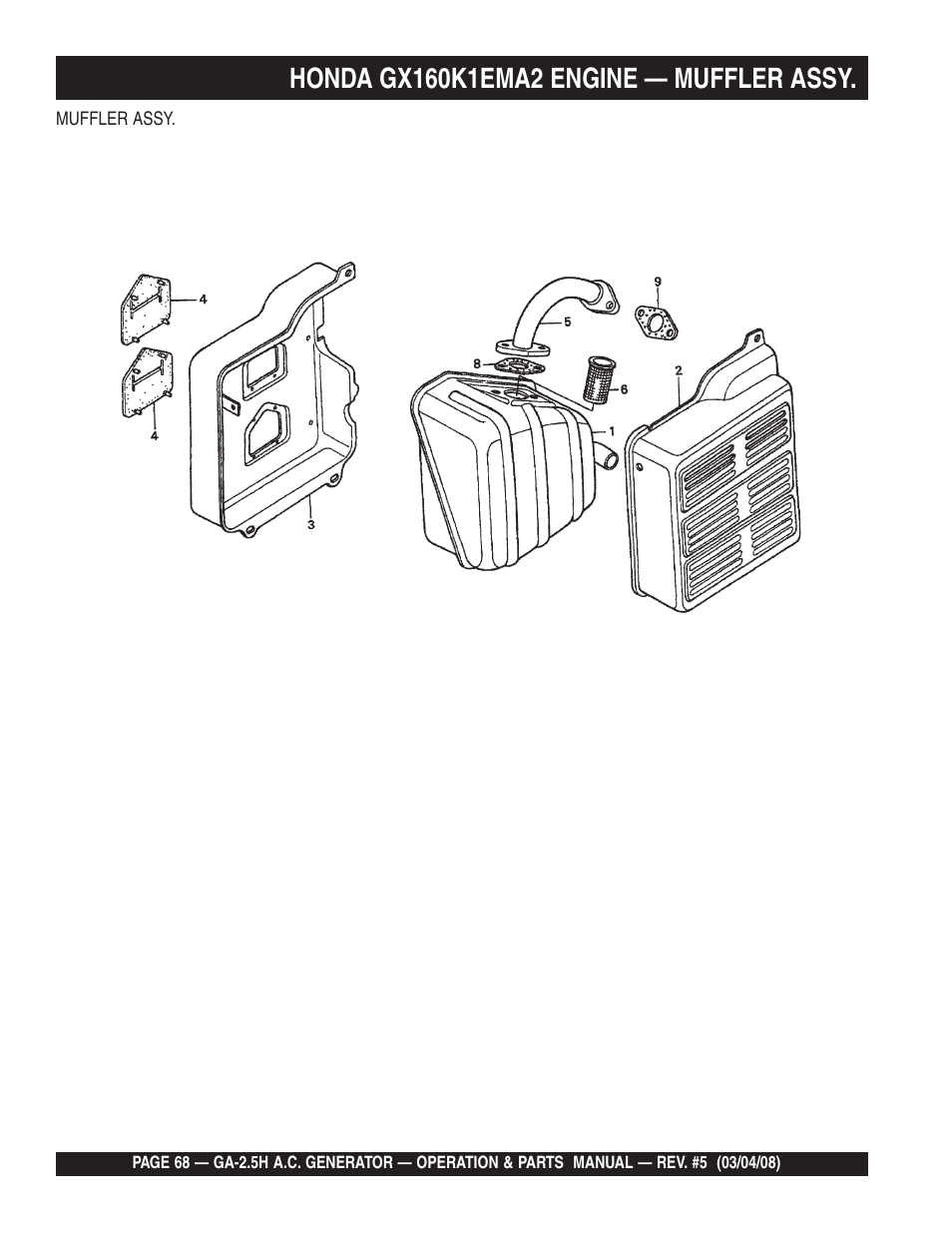 Multiquip Portable AC Generator GA-2.5H User Manual | Page 68 / 80