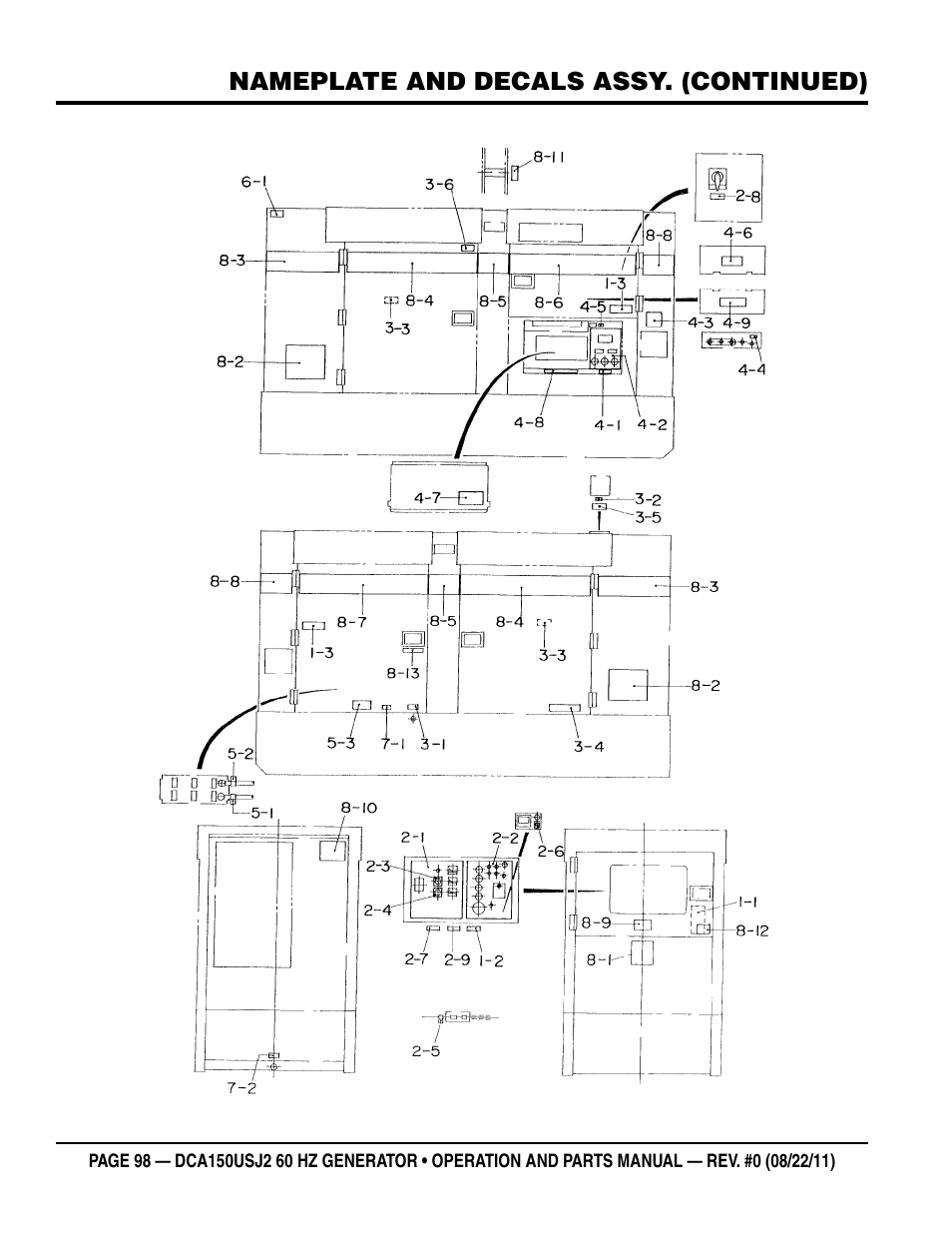 Multiquip MQ Power Whisperwatt 60HZ Generator DCA150USJ2 User Manual | Page 98 / 102