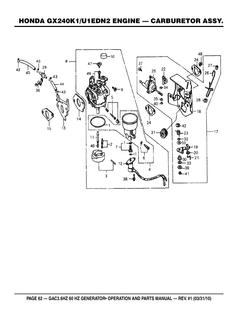 Multiquip Portable Generator GAC3.6HZ User Manual | Page 62 / 82