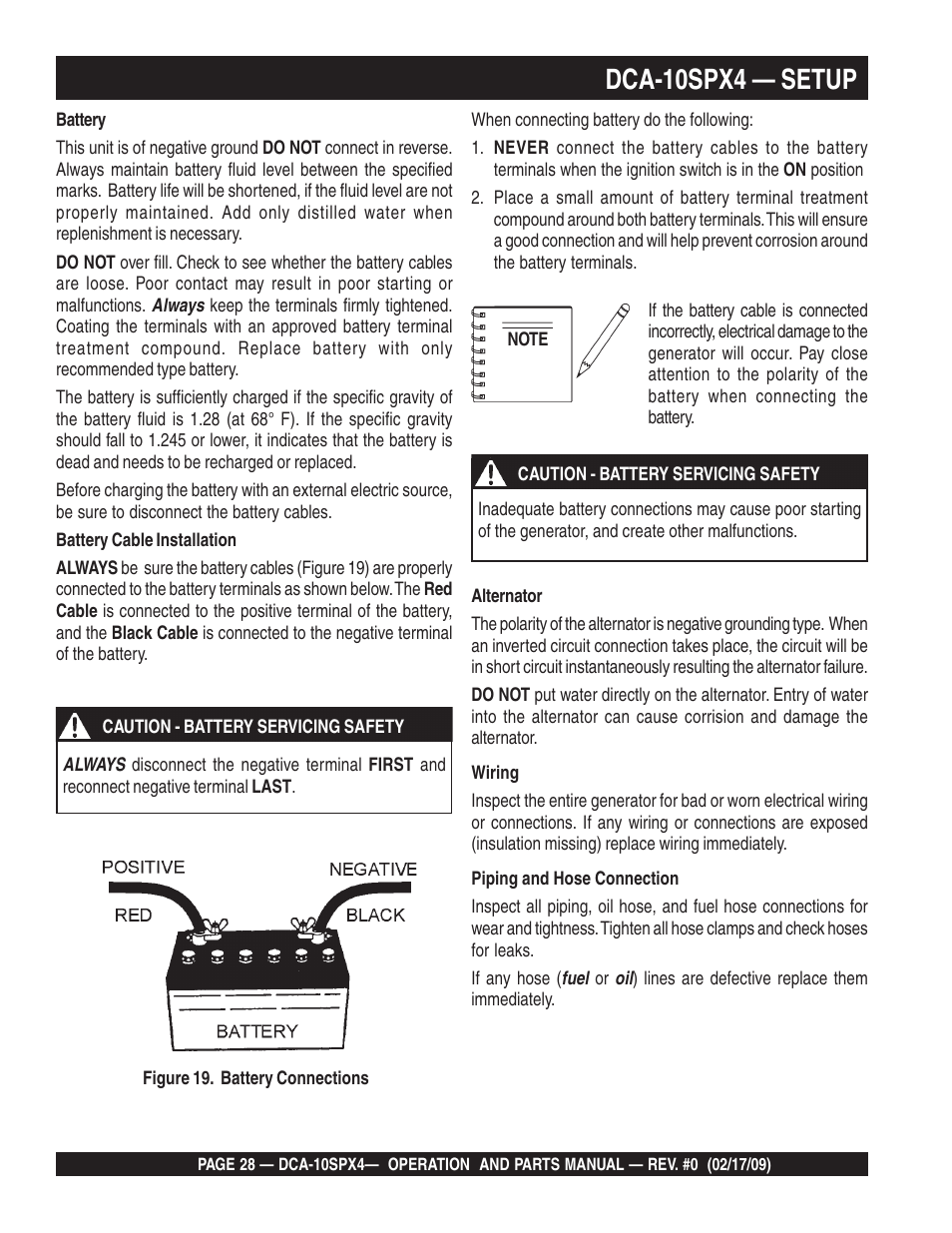 Dca-10spx4 — setup | Multiquip Whisperwatt Series 60 Hz Generator DCA-10SPX4 User Manual | Page 28 / 74