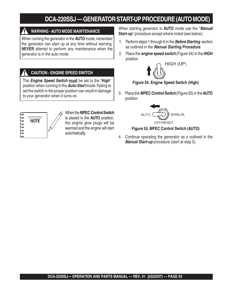 Multiquip MQPower Whisperwatt Series 60Hz Generator DCA-220SSJ User Manual | Page 55 / 108