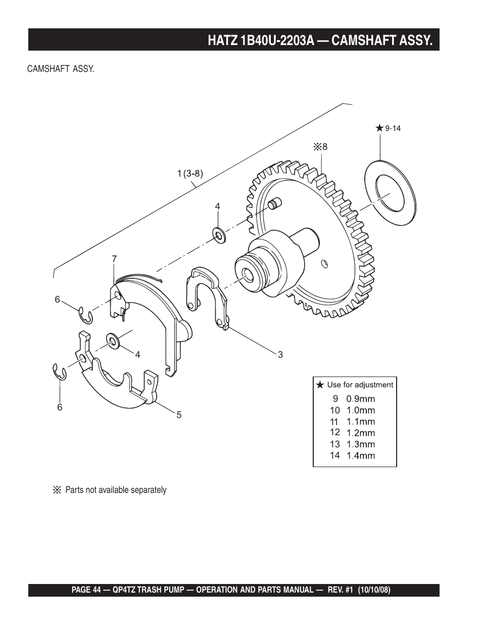 Multiquip Trash Pump QP4TZ User Manual | Page 44 / 92
