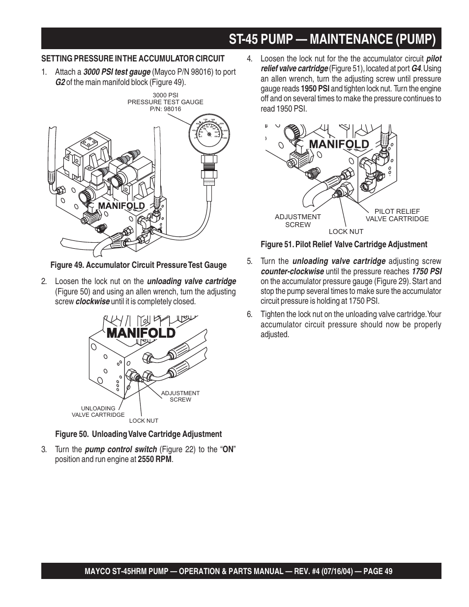 St-45 pump — maintenance (pump) | Multiquip SCRUCTURAL CONCRETE PUMP ST-45HRM User Manual | Page 49 / 132