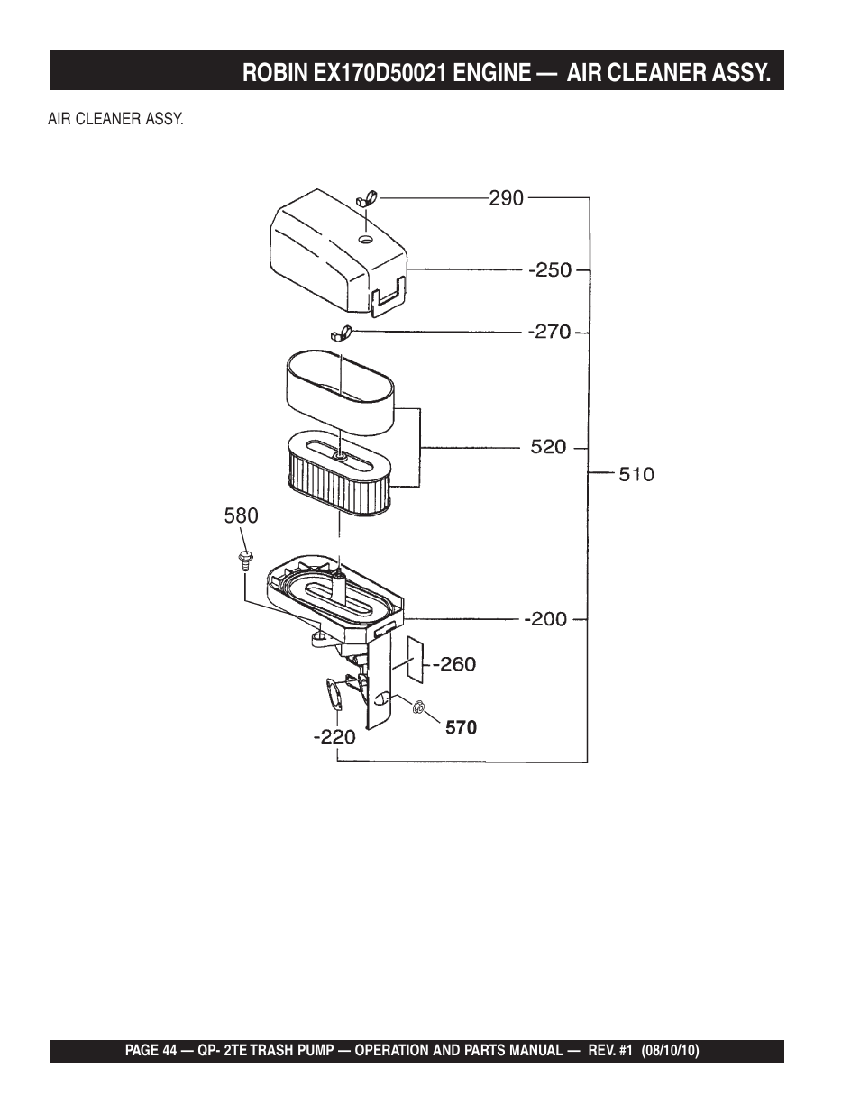 Multiquip Trash Pump Qp-2TE User Manual | Page 44 / 58
