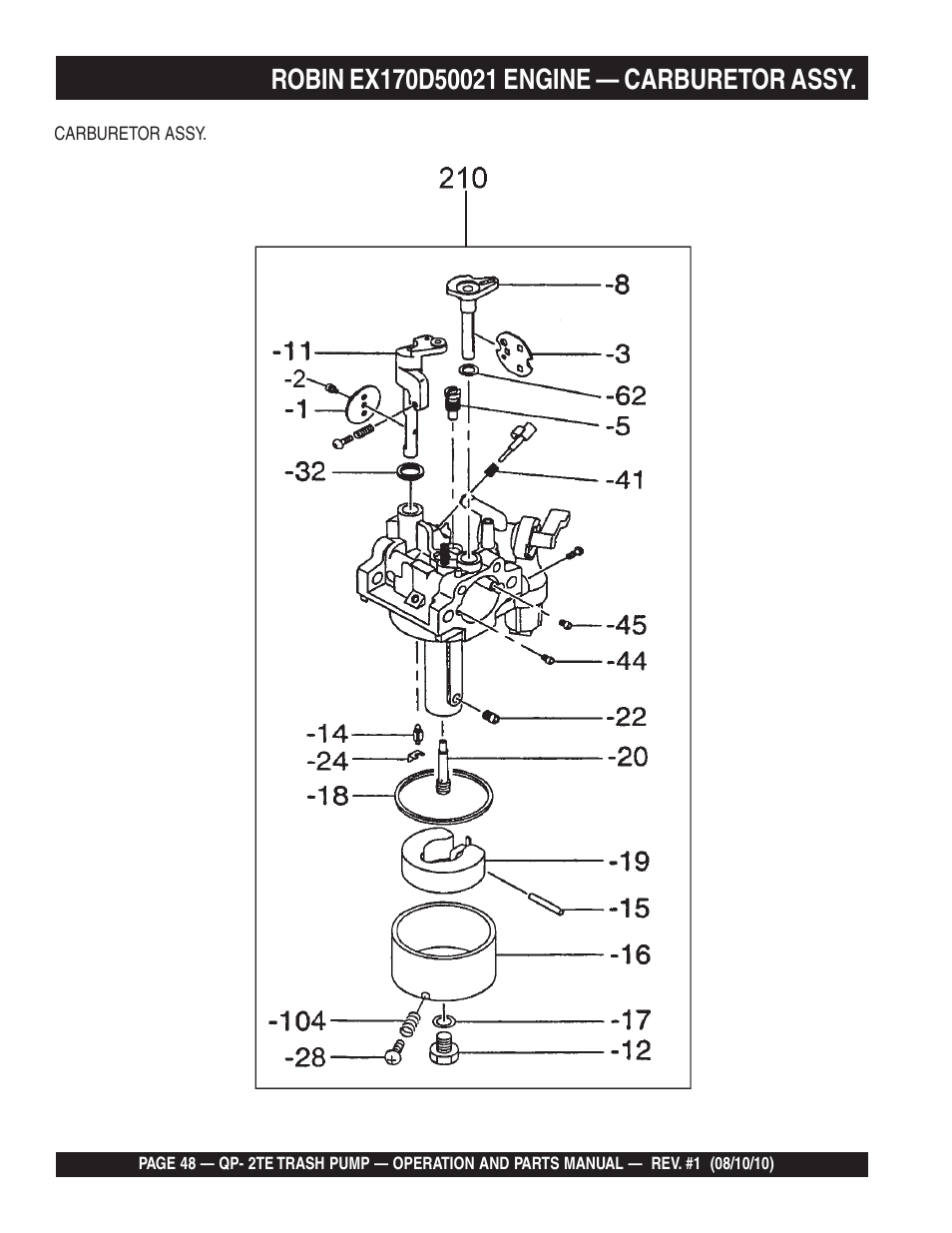 Multiquip Trash Pump Qp-2TE User Manual | Page 48 / 58