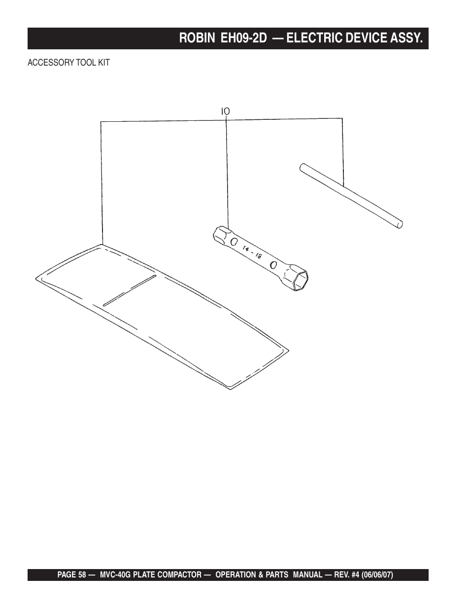 Robin eh09-2d — electric device assy | Multiquip Plate Compactor MVC-40G User Manual | Page 58 / 62