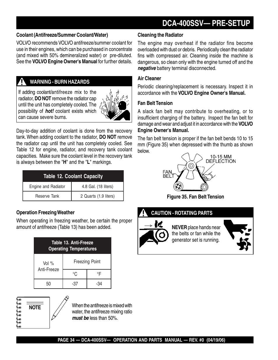 Dca-400ssv— pre-setup | Multiquip 60 Hz Generator DCA-400SSV User Manual | Page 34 / 98