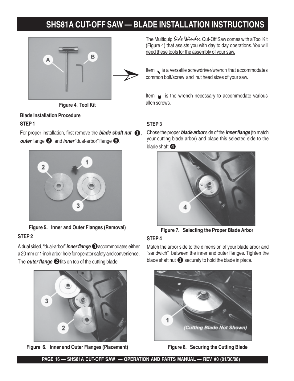 Multiquip Stow SideWinder Cut-Off Saw SHS81A User Manual | Page 16 / 68