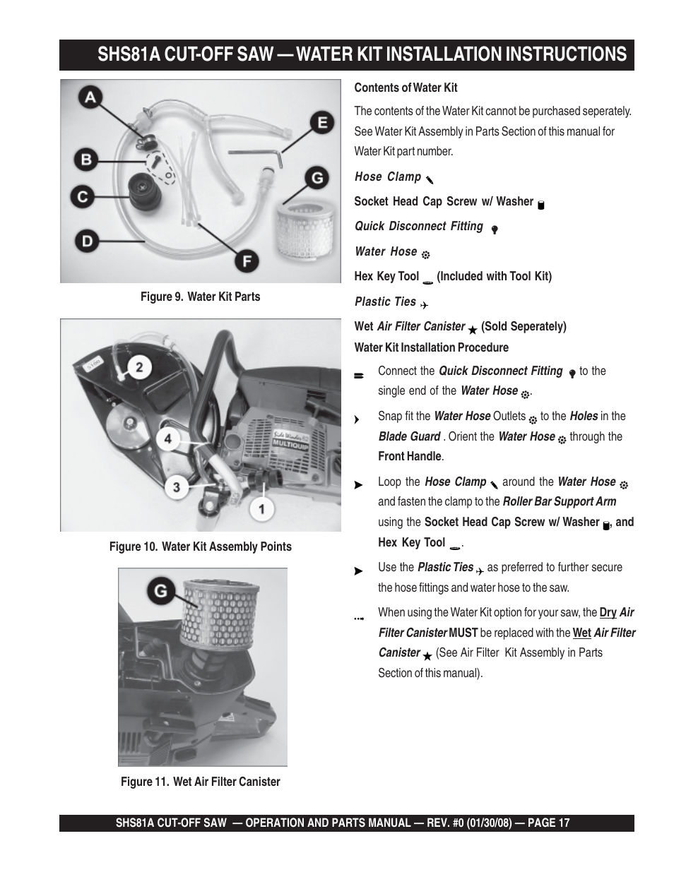 Multiquip Stow SideWinder Cut-Off Saw SHS81A User Manual | Page 17 / 68