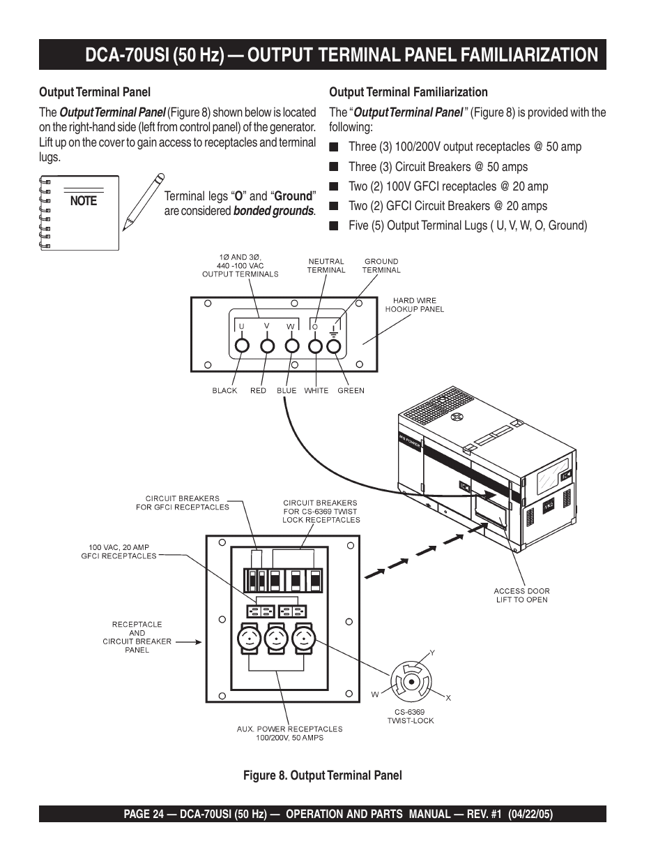 Multiquip MQ Power Ultra-Silent 50 Hz Generator DCA-70USI User Manual | Page 24 / 82