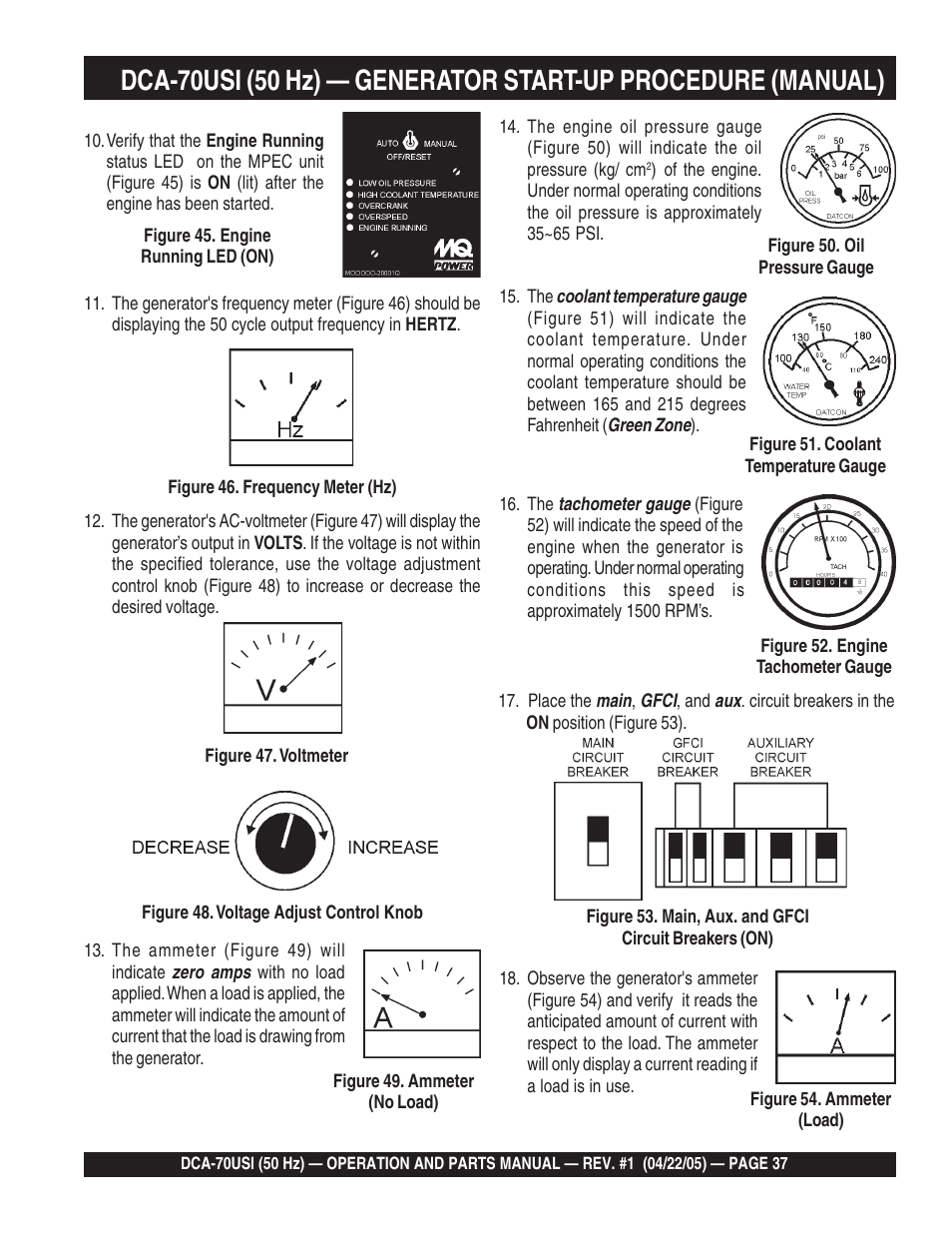 Multiquip MQ Power Ultra-Silent 50 Hz Generator DCA-70USI User Manual | Page 37 / 82