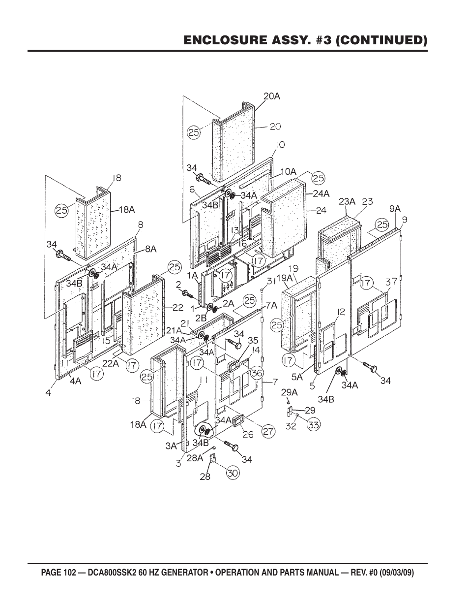 Multiquip MQ POWER WHISPERWATT SERIES  60HZ GENERATOR (STD.) (KOMATSU SAA6D170E-3 DIESEL ENGINE) DCA800SSK2 User Manual | Page 102 / 114