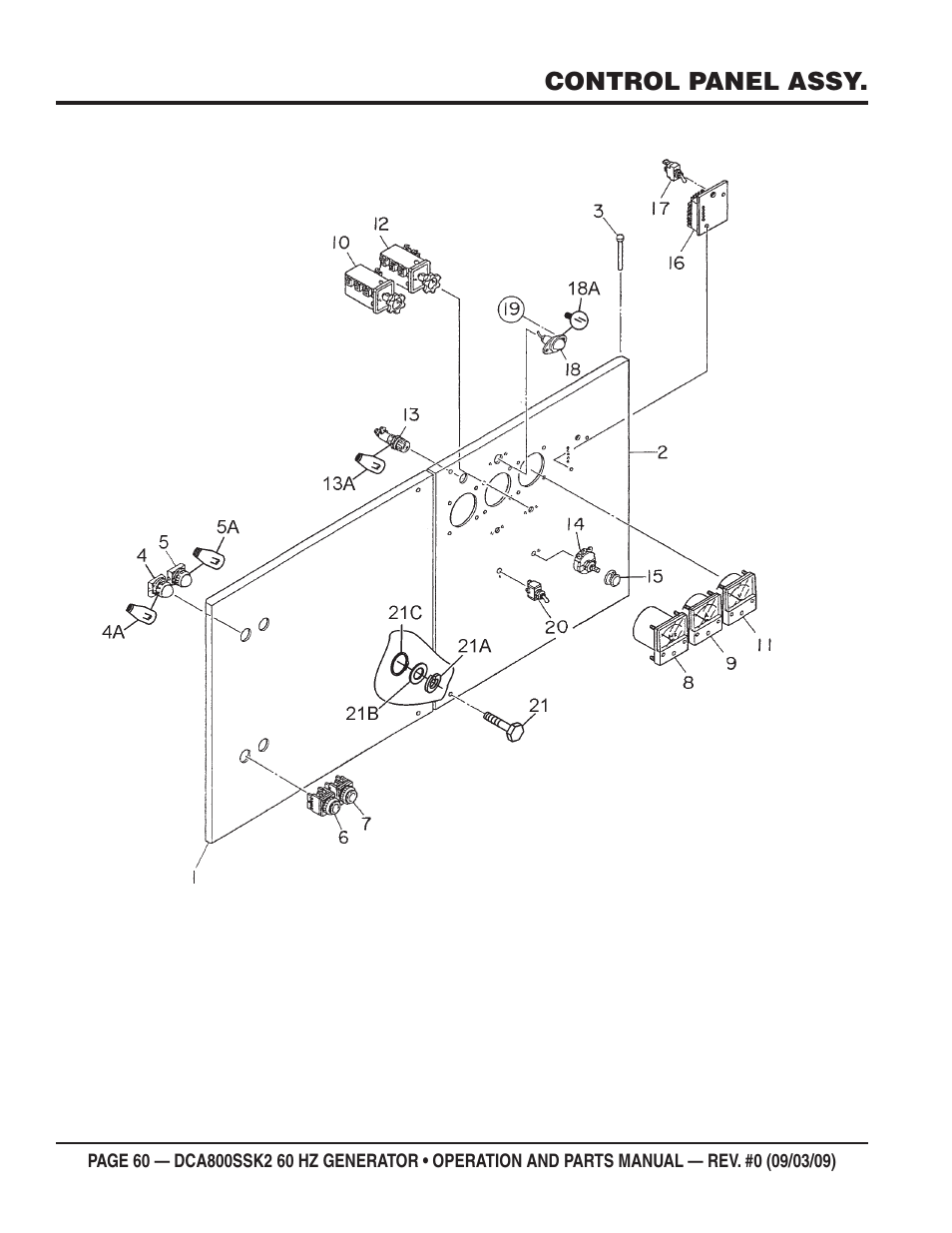 Multiquip MQ POWER WHISPERWATT SERIES  60HZ GENERATOR (STD.) (KOMATSU SAA6D170E-3 DIESEL ENGINE) DCA800SSK2 User Manual | Page 60 / 114