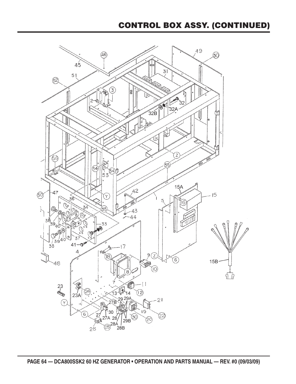 Multiquip MQ POWER WHISPERWATT SERIES  60HZ GENERATOR (STD.) (KOMATSU SAA6D170E-3 DIESEL ENGINE) DCA800SSK2 User Manual | Page 64 / 114
