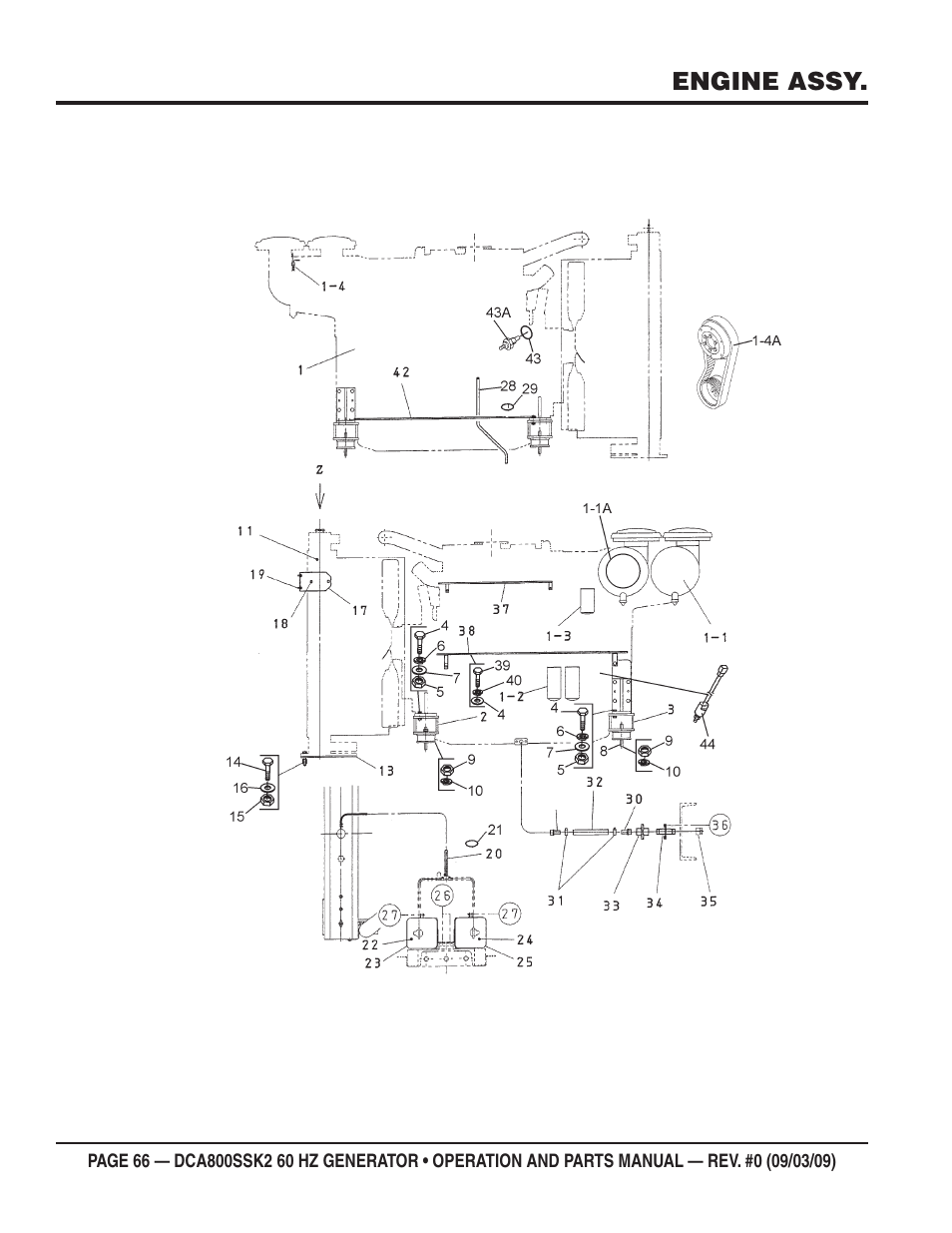 Multiquip MQ POWER WHISPERWATT SERIES  60HZ GENERATOR (STD.) (KOMATSU SAA6D170E-3 DIESEL ENGINE) DCA800SSK2 User Manual | Page 66 / 114