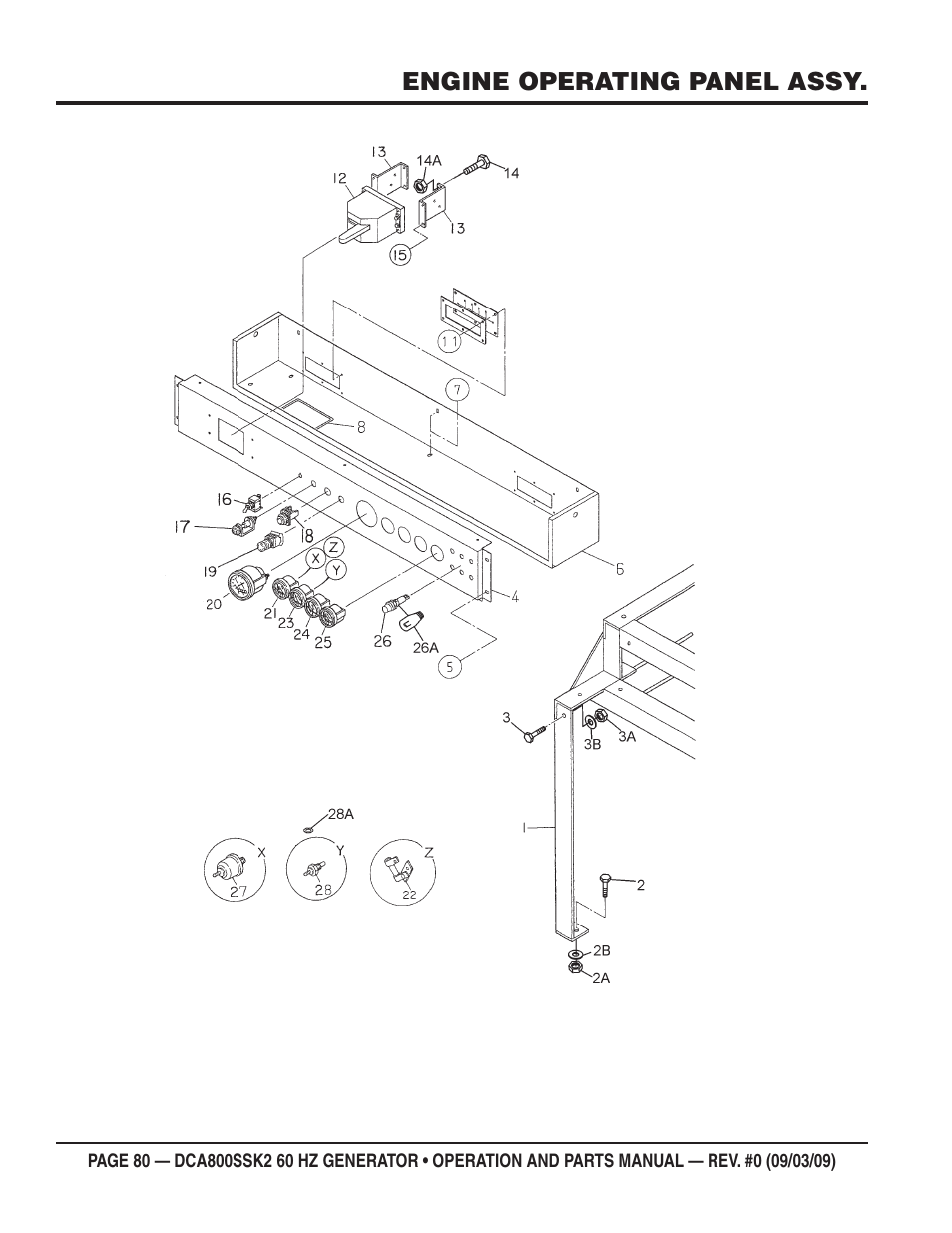 Multiquip MQ POWER WHISPERWATT SERIES  60HZ GENERATOR (STD.) (KOMATSU SAA6D170E-3 DIESEL ENGINE) DCA800SSK2 User Manual | Page 80 / 114