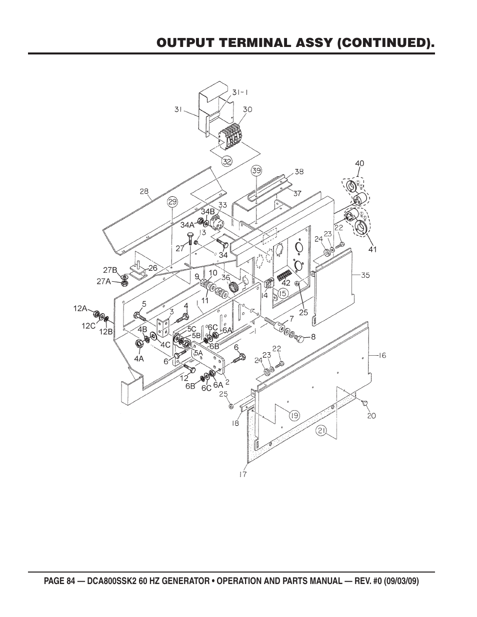 Multiquip MQ POWER WHISPERWATT SERIES  60HZ GENERATOR (STD.) (KOMATSU SAA6D170E-3 DIESEL ENGINE) DCA800SSK2 User Manual | Page 84 / 114