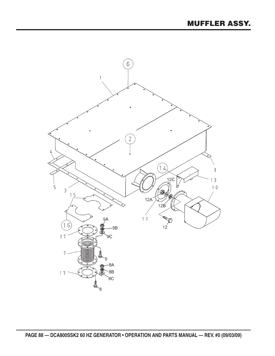 Multiquip MQ POWER WHISPERWATT SERIES  60HZ GENERATOR (STD.) (KOMATSU SAA6D170E-3 DIESEL ENGINE) DCA800SSK2 User Manual | Page 88 / 114