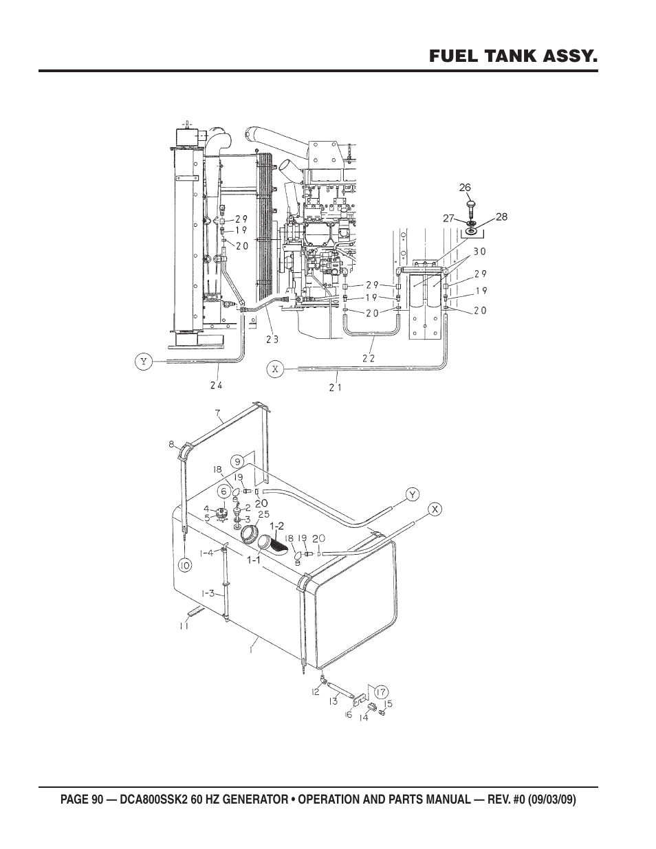 Multiquip MQ POWER WHISPERWATT SERIES  60HZ GENERATOR (STD.) (KOMATSU SAA6D170E-3 DIESEL ENGINE) DCA800SSK2 User Manual | Page 90 / 114