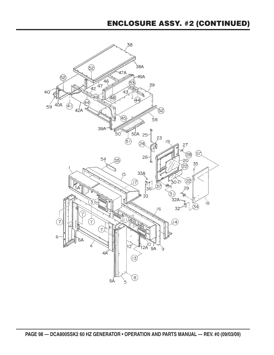 Multiquip MQ POWER WHISPERWATT SERIES  60HZ GENERATOR (STD.) (KOMATSU SAA6D170E-3 DIESEL ENGINE) DCA800SSK2 User Manual | Page 98 / 114