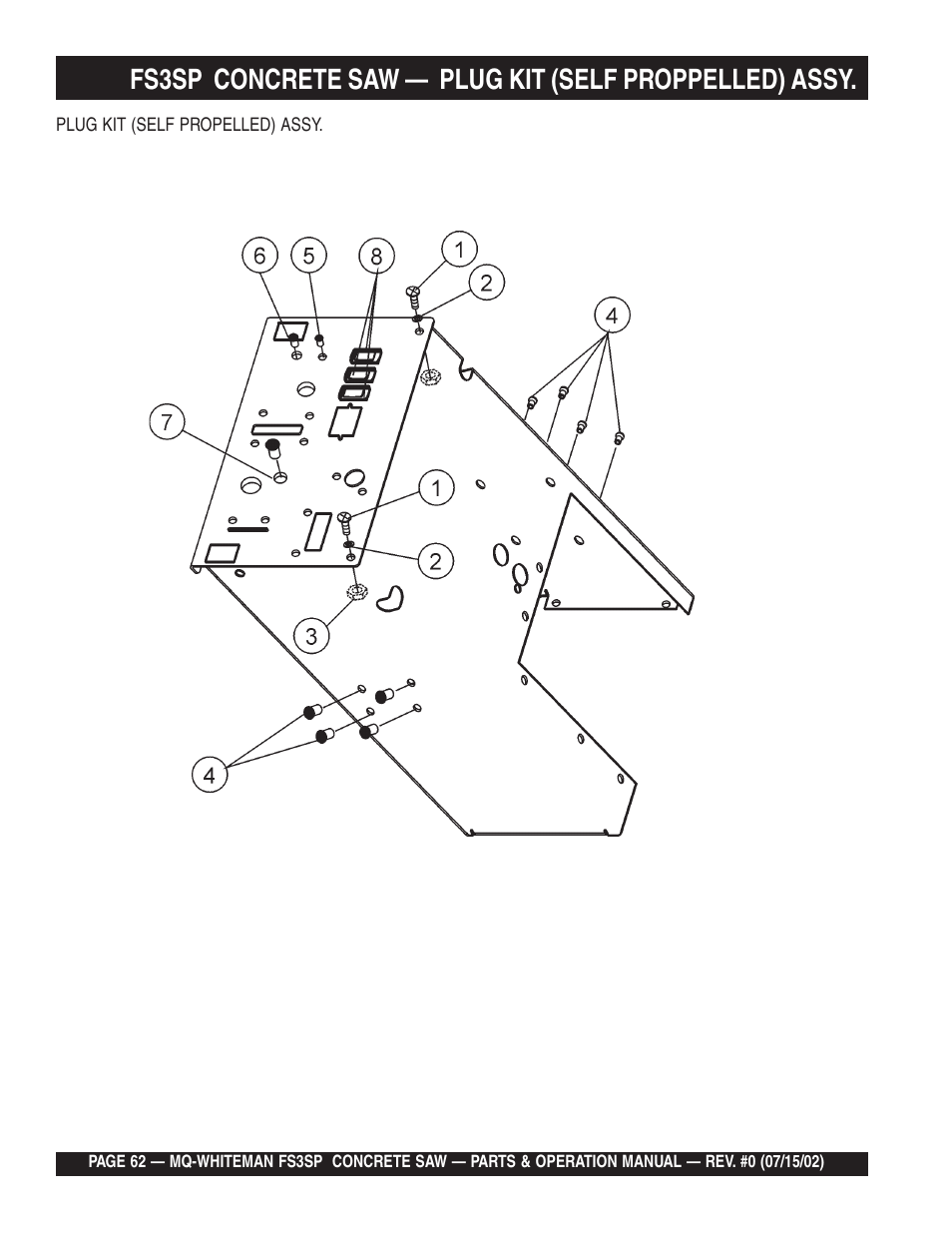 Multiquip Whiteman Concrete Saw FS3SP User Manual | Page 62 / 78