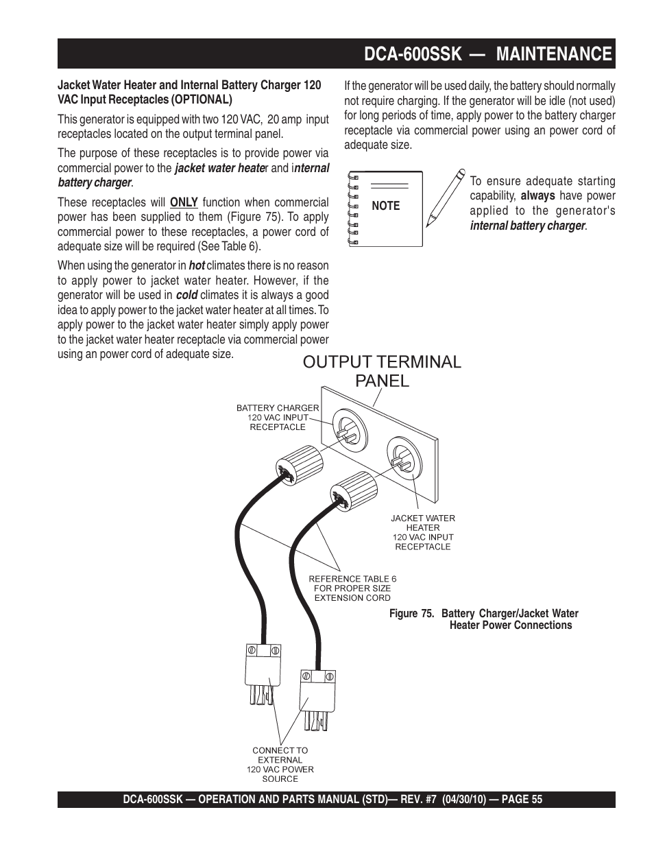 Dca-600ssk — maintenance | Multiquip DCA-600SSK User Manual | Page 55 / 116