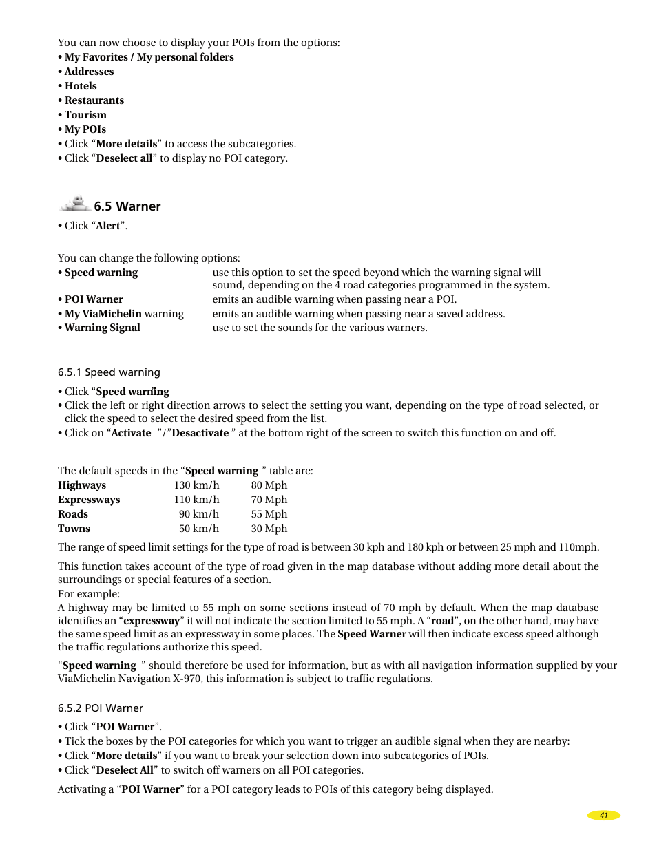 Michelin X970 User Manual | Page 43 / 100