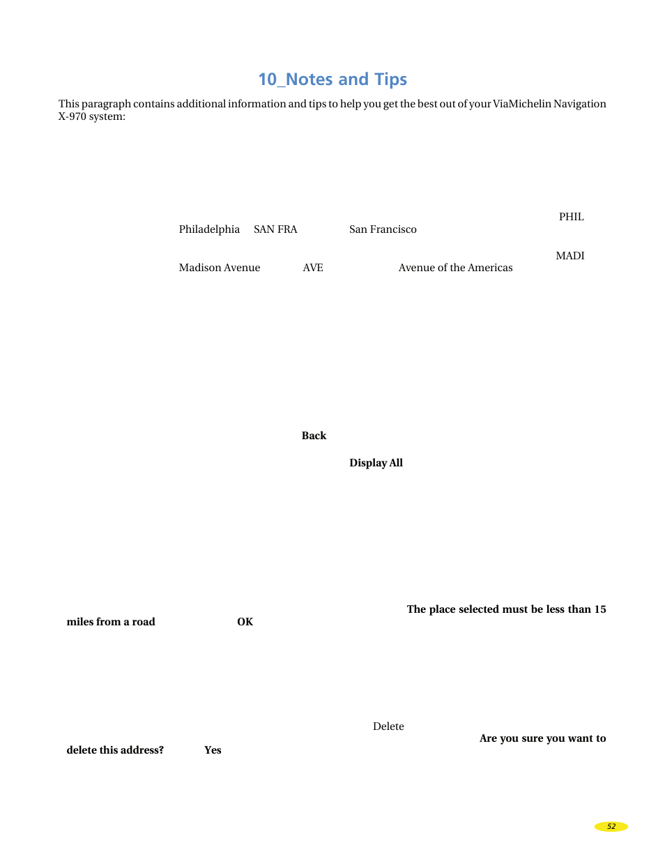 Michelin X970 User Manual | Page 54 / 100