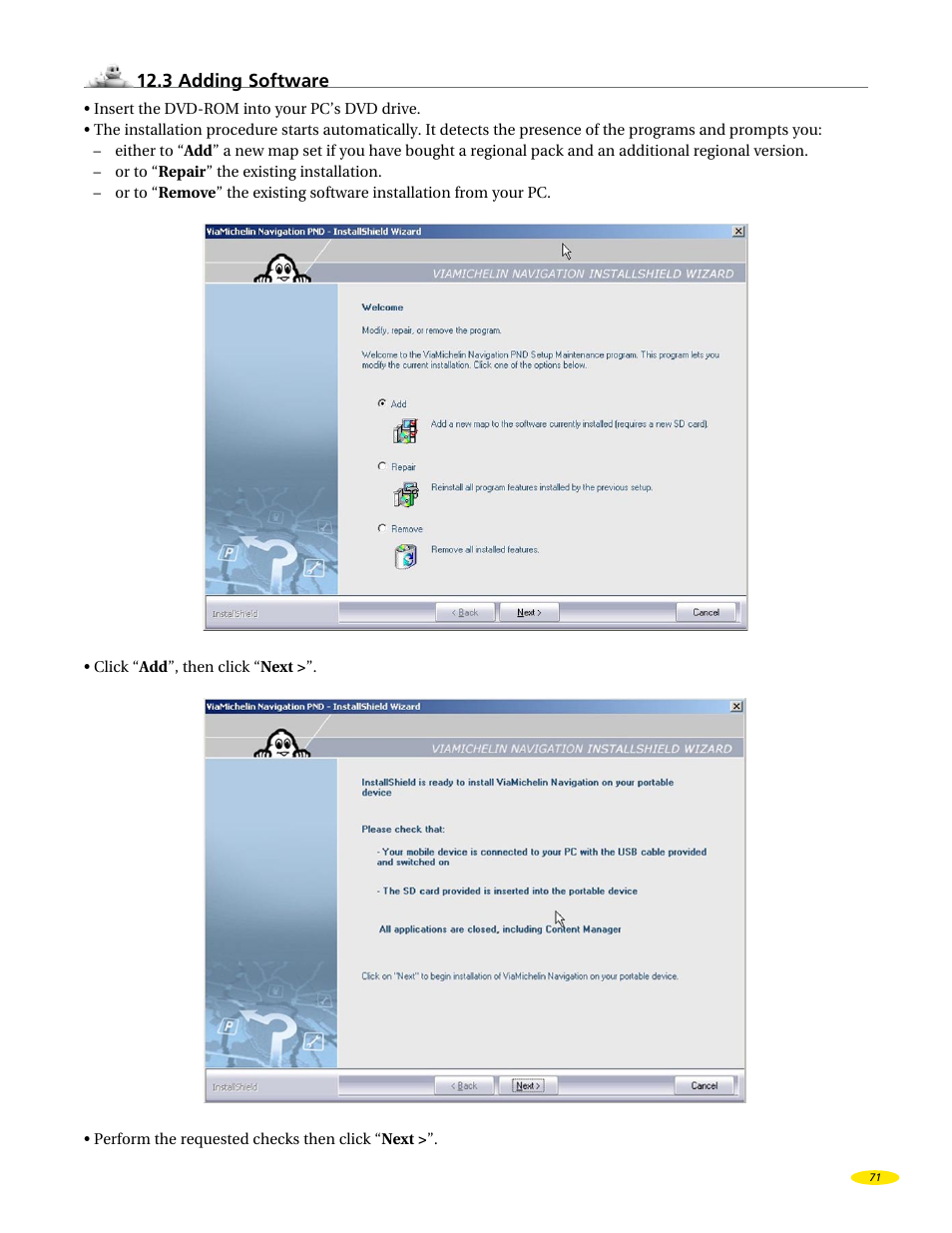 Michelin X970 User Manual | Page 73 / 100