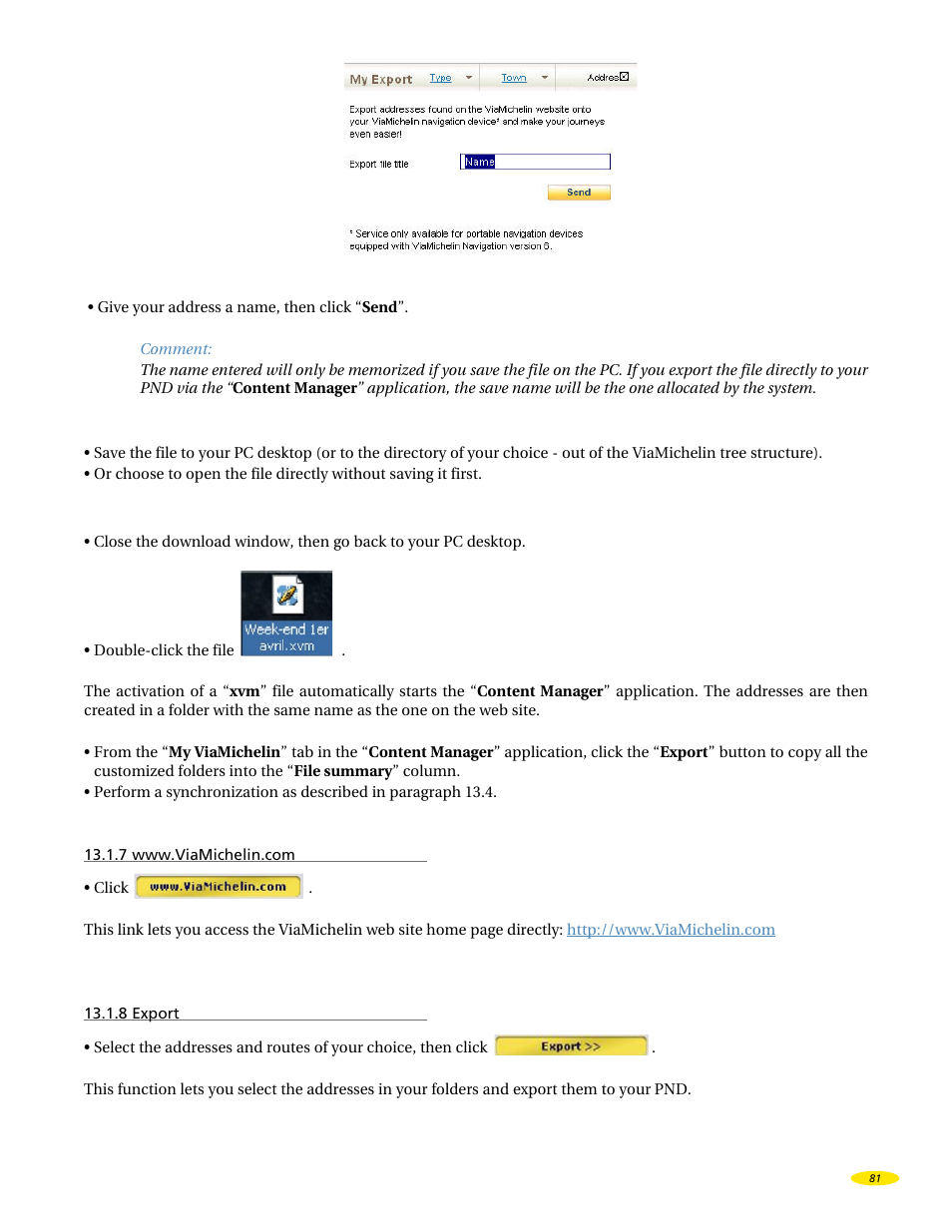 Michelin X970 User Manual | Page 83 / 100