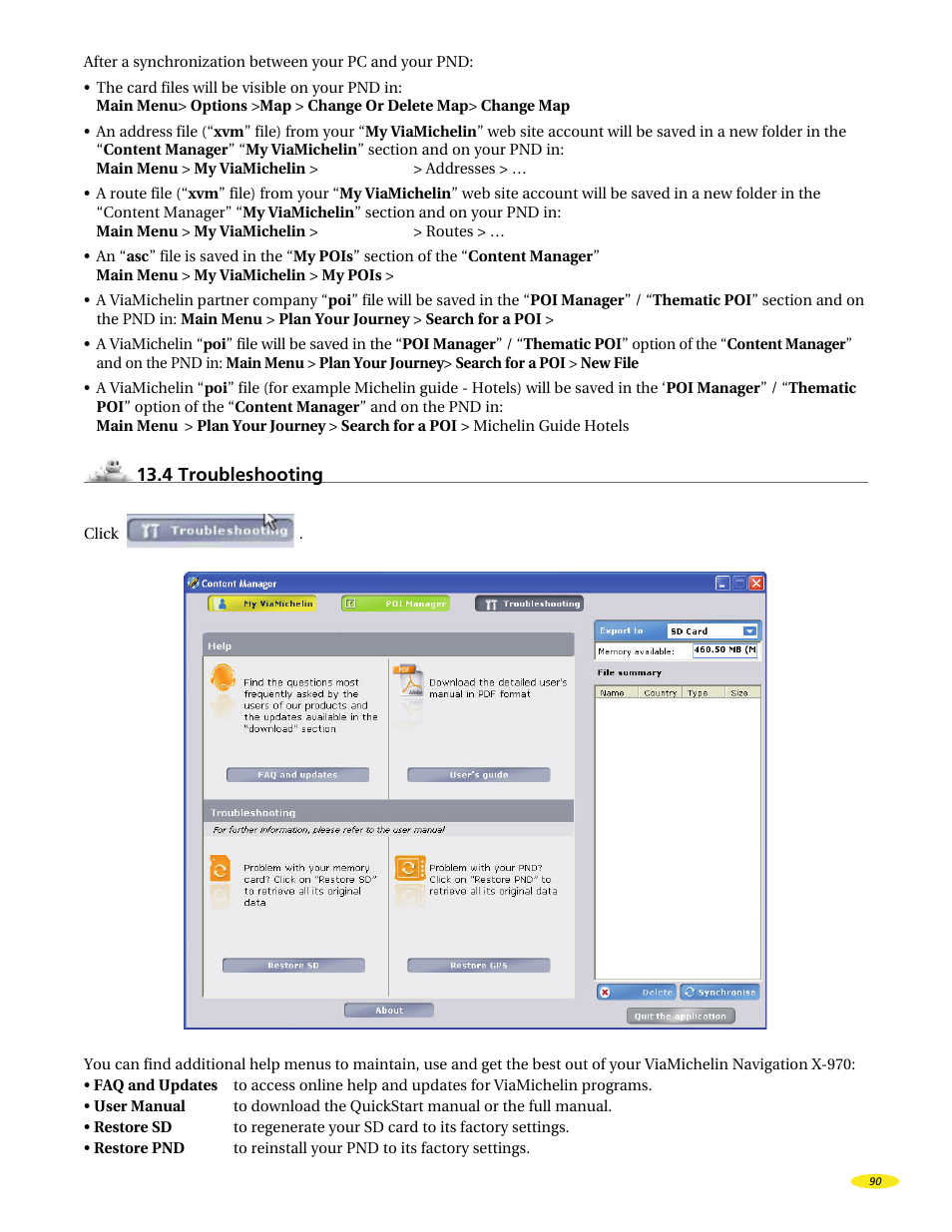 Michelin X970 User Manual | Page 92 / 100