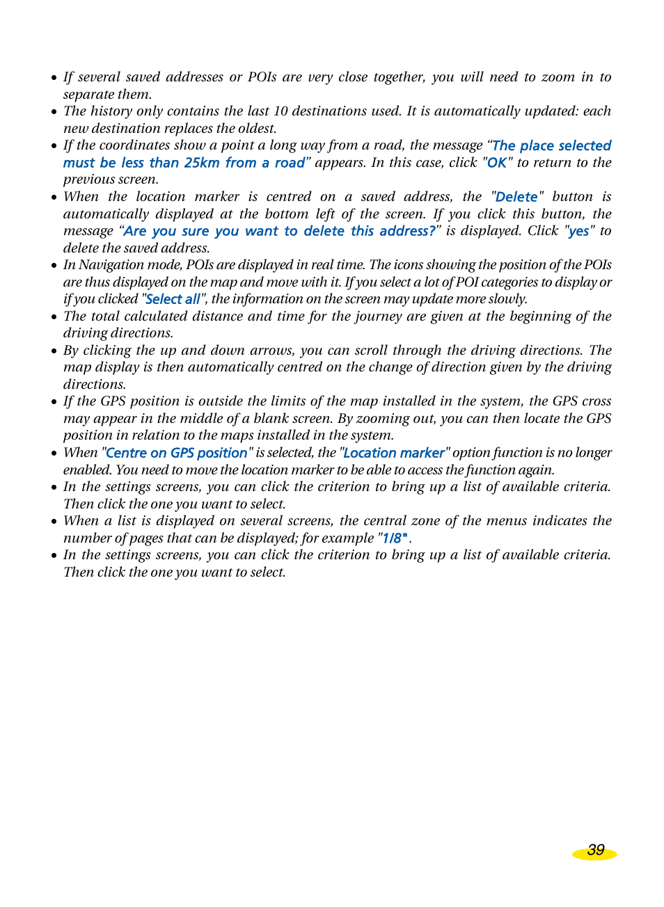 Michelin Navigation User Manual | Page 43 / 89