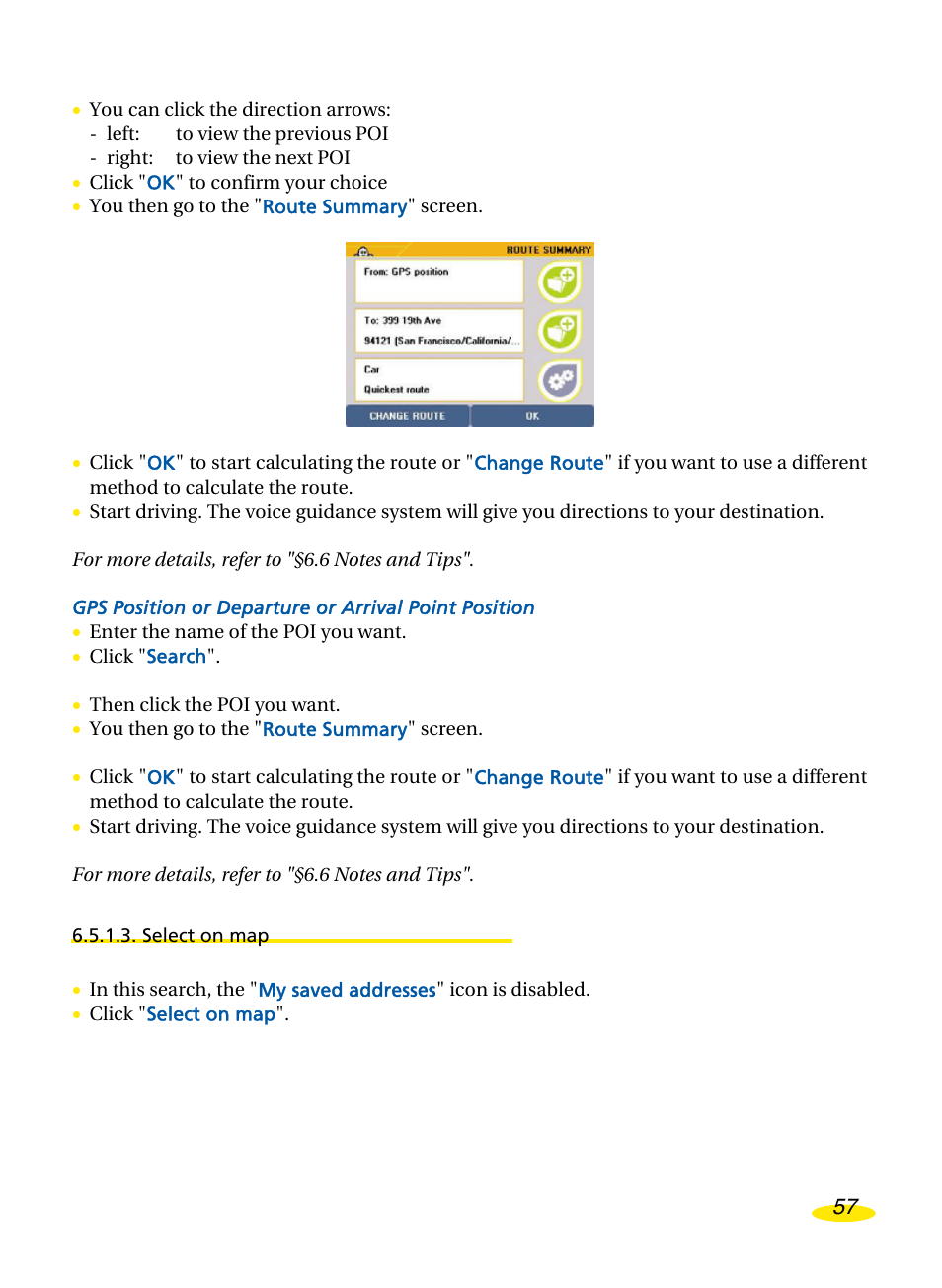 Select on map | Michelin Navigation User Manual | Page 61 / 89