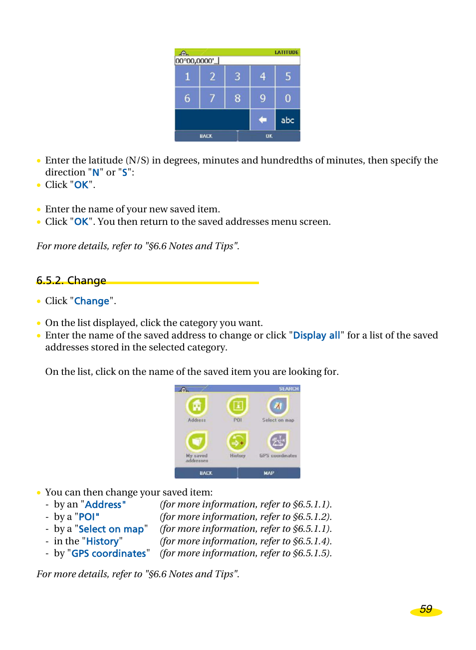 Change | Michelin Navigation User Manual | Page 63 / 89