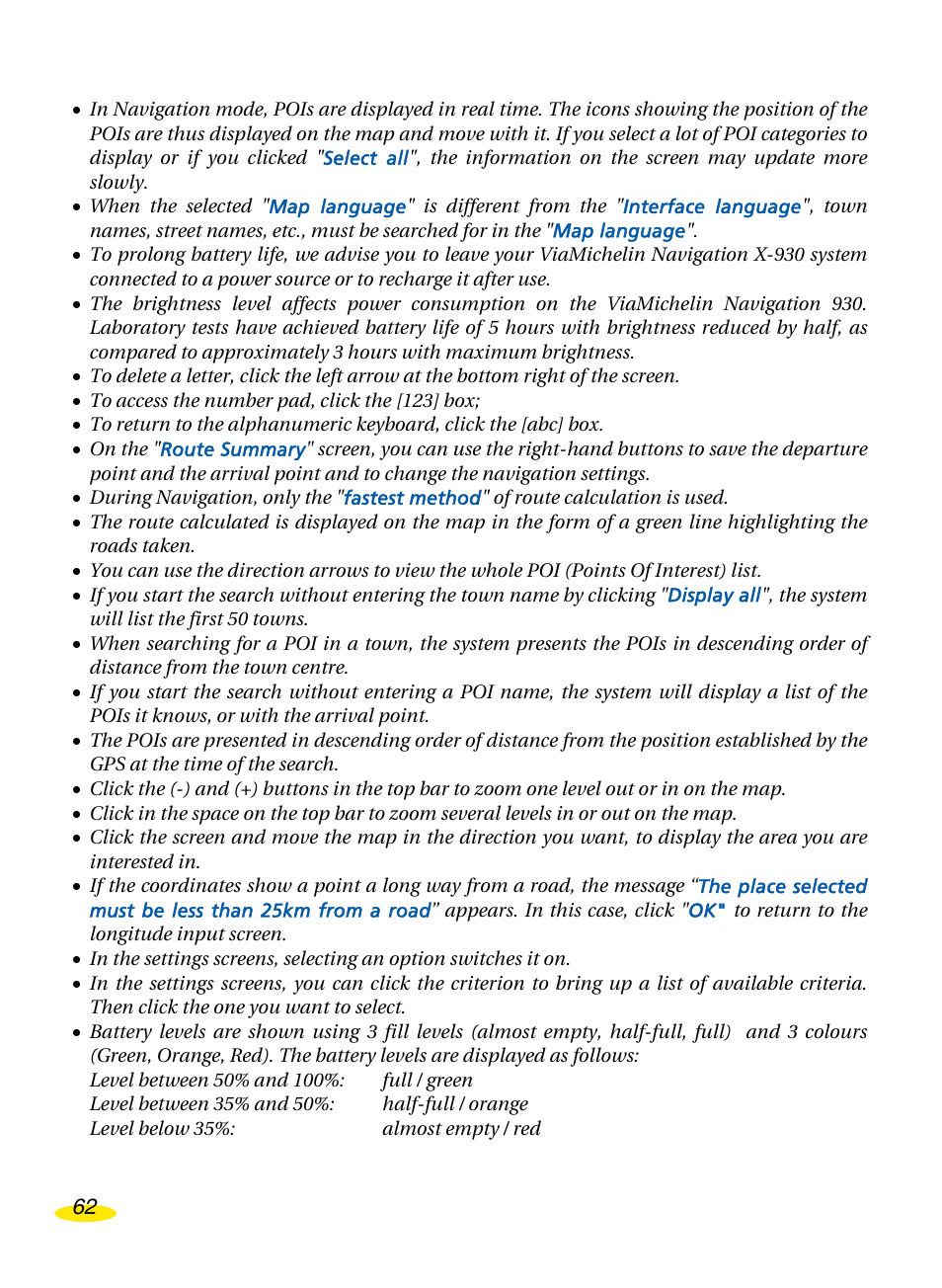 Michelin Navigation User Manual | Page 66 / 89