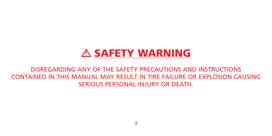 Ƽsafety warning | Michelin LIGHT TRUCK TIRE User Manual | Page 5 / 16