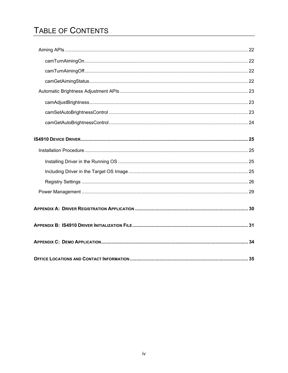 Able of, Ontents | Metrologic Instruments IS4910 Series User Manual | Page 5 / 42