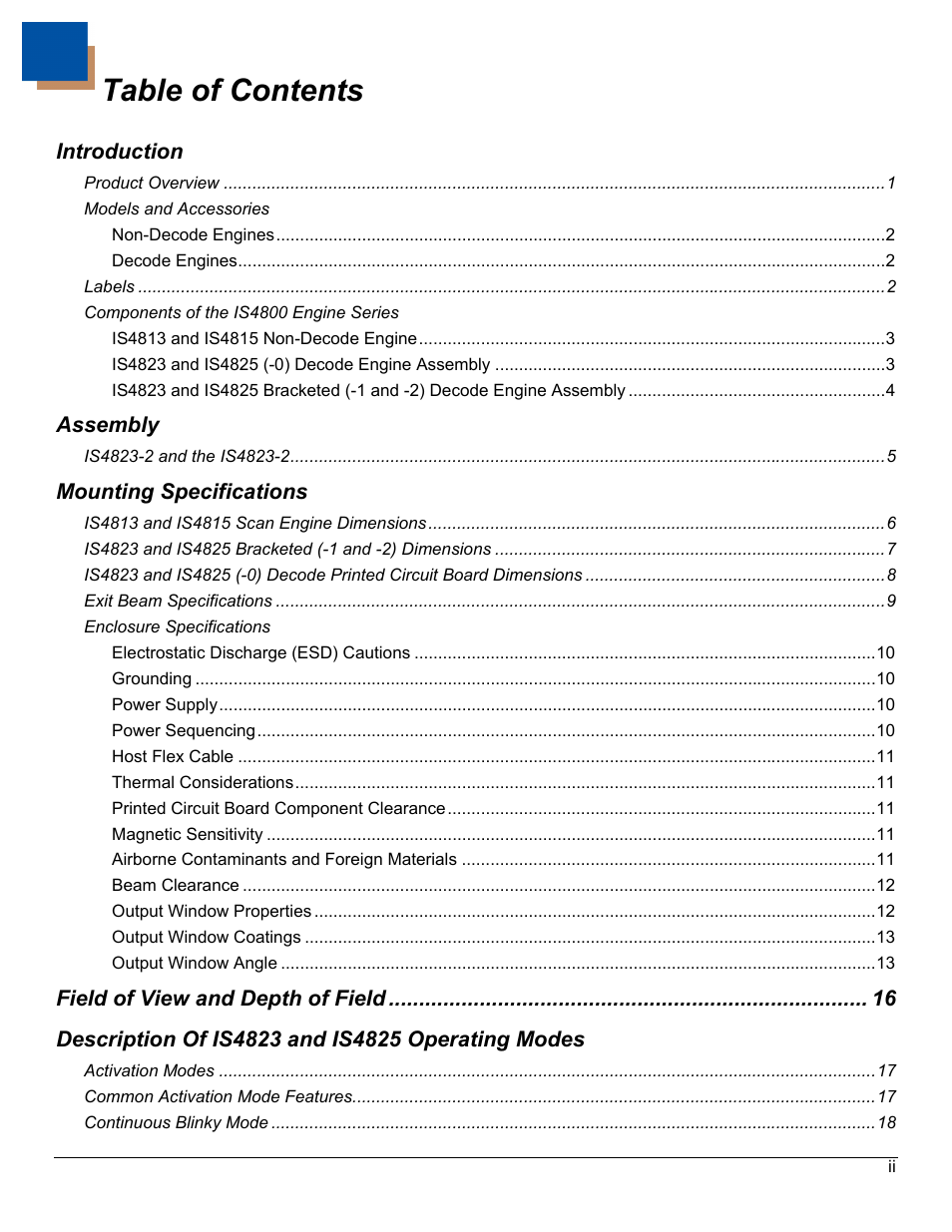 Metrologic Instruments IS4823 User Manual | Page 3 / 48