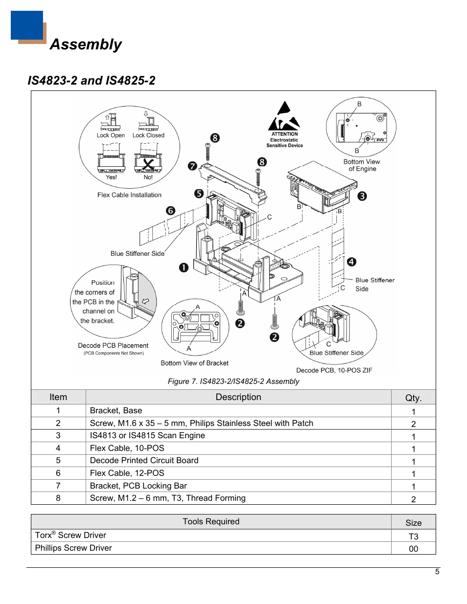 Assembly, Is4823-2 and is4825-2, Is4823-2 and the is4823-2 | Metrologic Instruments IS4823 User Manual | Page 9 / 48