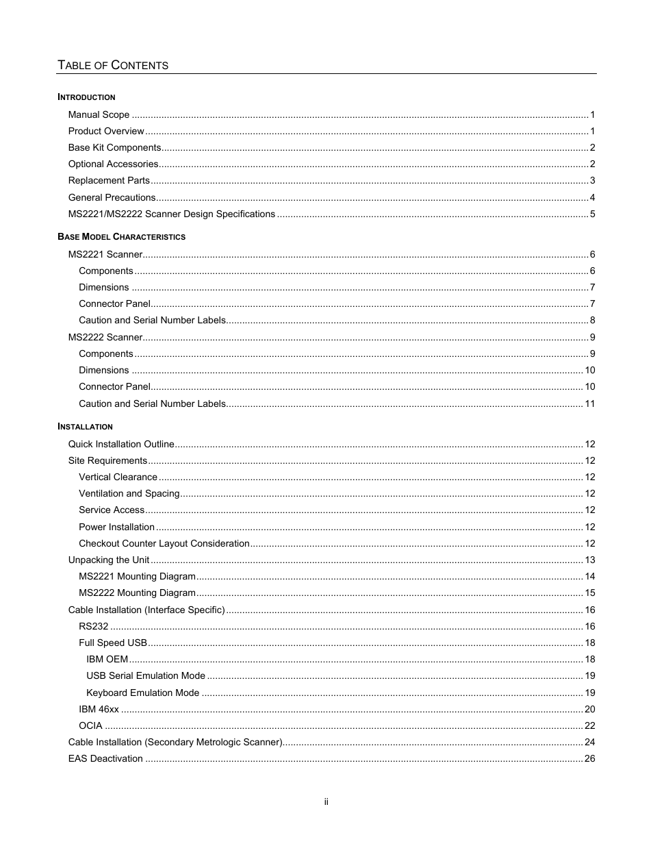 Metrologic Instruments StratosS MS2222 User Manual | Page 3 / 68
