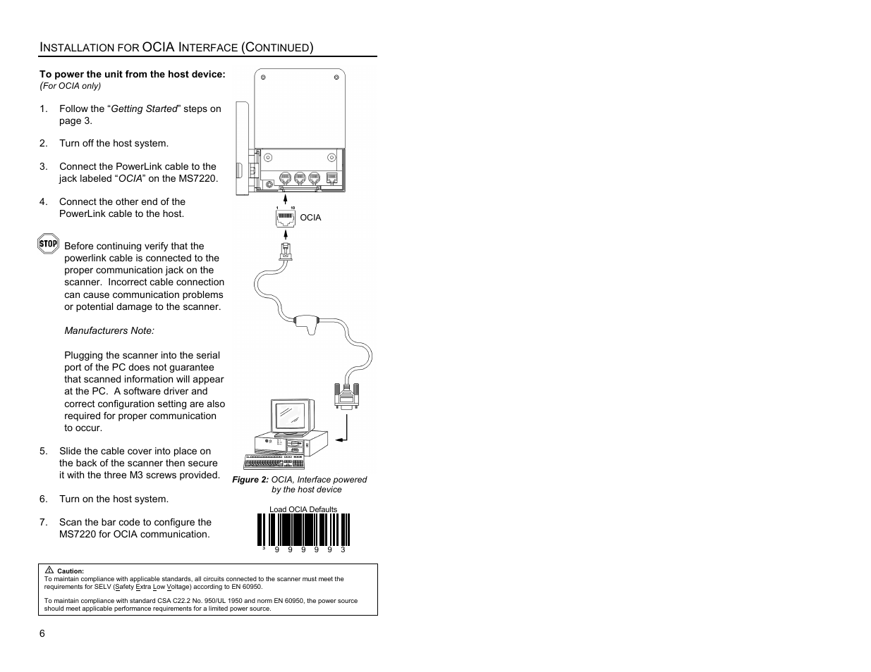 Ocia i | Metrologic Instruments ARGUSSCANTM MS7220 User Manual | Page 10 / 52