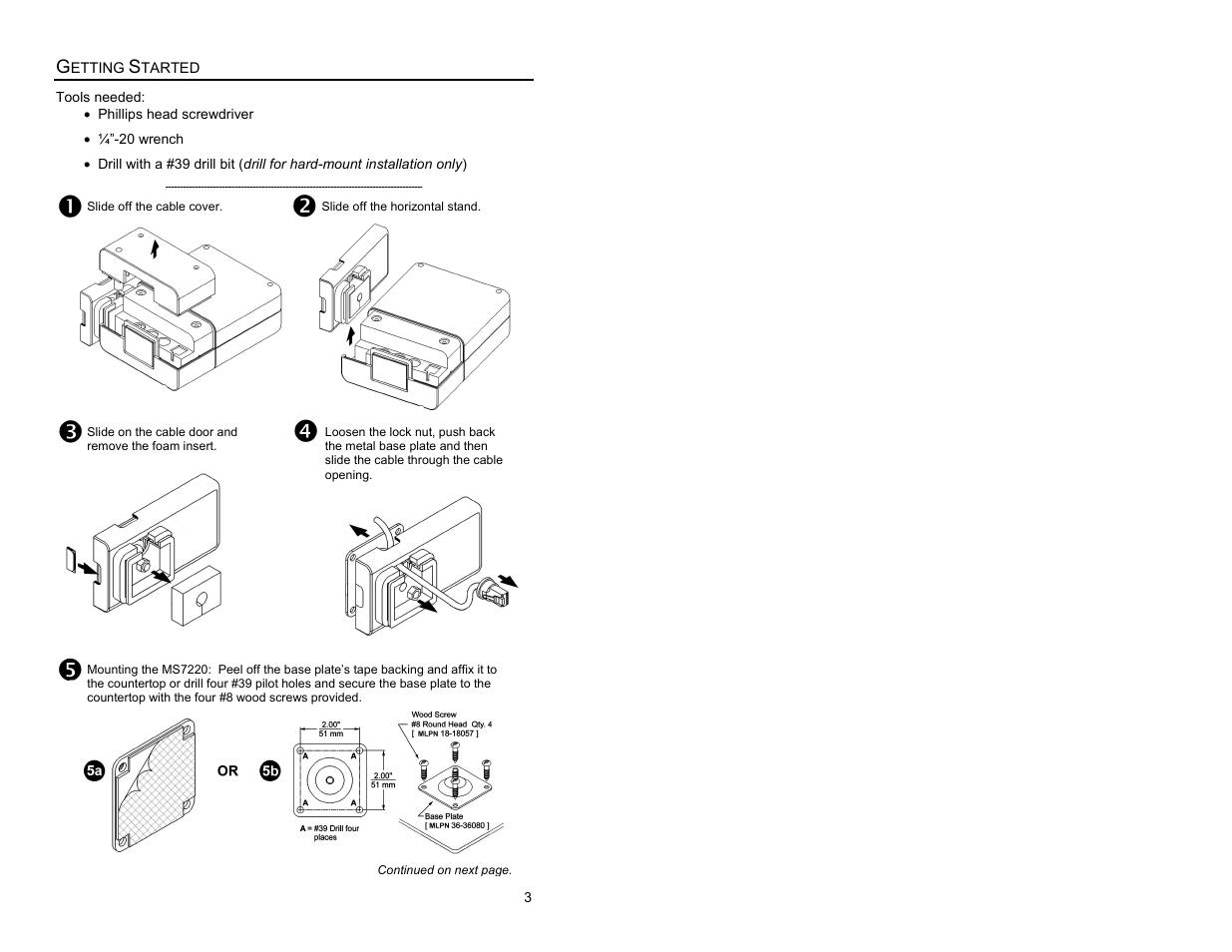 Getting started | Metrologic Instruments ARGUSSCANTM MS7220 User Manual | Page 7 / 52