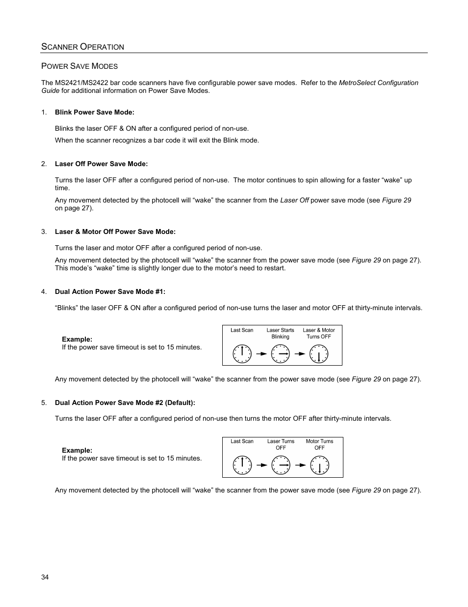 Power save modes | Metrologic Instruments MS2421 User Manual | Page 38 / 66