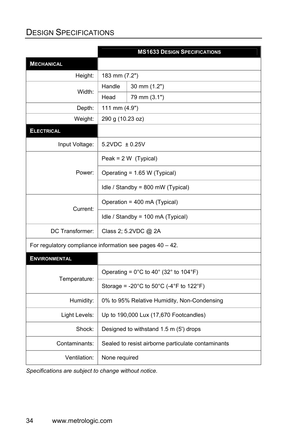 Metrologic Instruments FocusBT MS1633 User Manual | Page 38 / 52